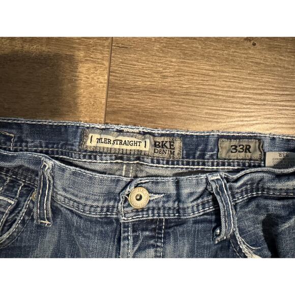 BKE Tyler Straight Jeans Distressed Ripped Size‎ 33R - Picture 8 of 9